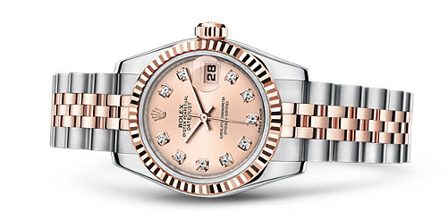 Diamonds Hour Markers Replica Rolex Lady-Datejust Watches