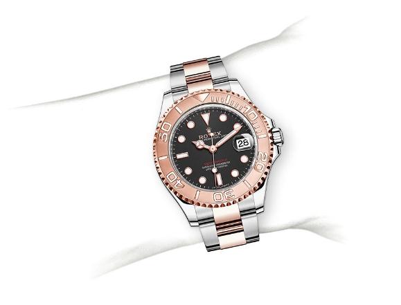 The black dials fake Rolex watches have luminant details.