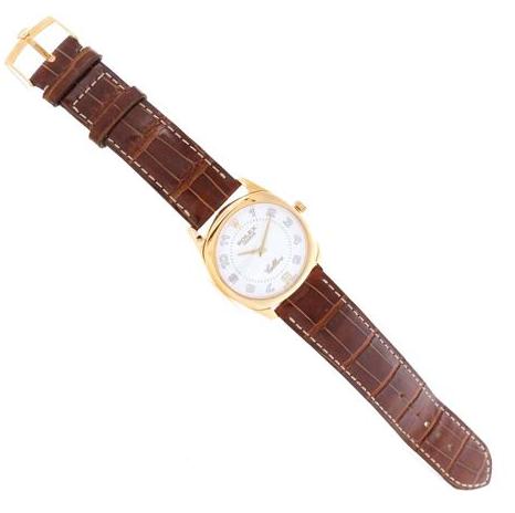 The 18k rose gold copy watches have Arabic numerals.