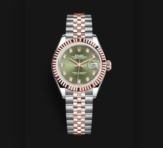 The 28 mm replica watches are decorated with diamonds.